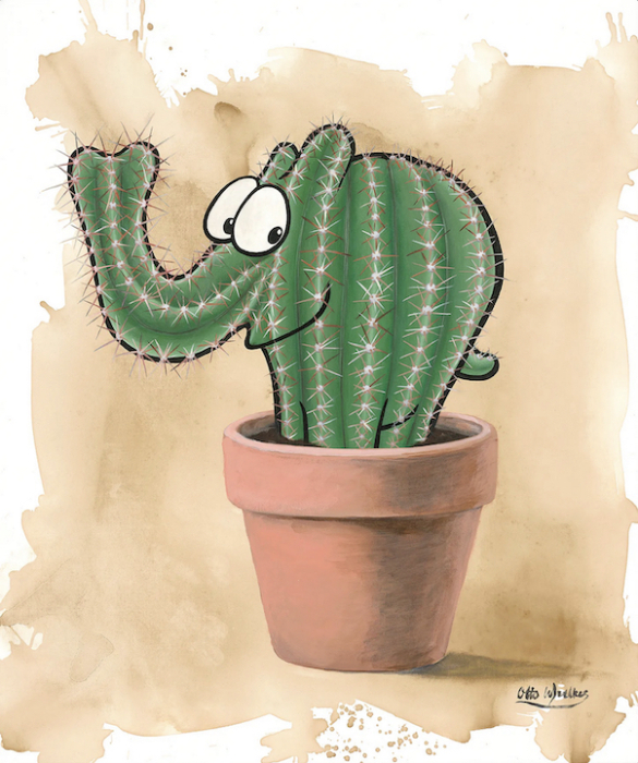 OTTO WAALKES: Mein kleiner grüner Ottifant (Leinwanddruck)